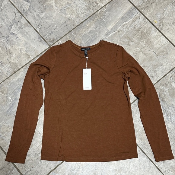 Eileen Fisher Tops - Eileen Fisher Rich Brown Long Sleeve Top